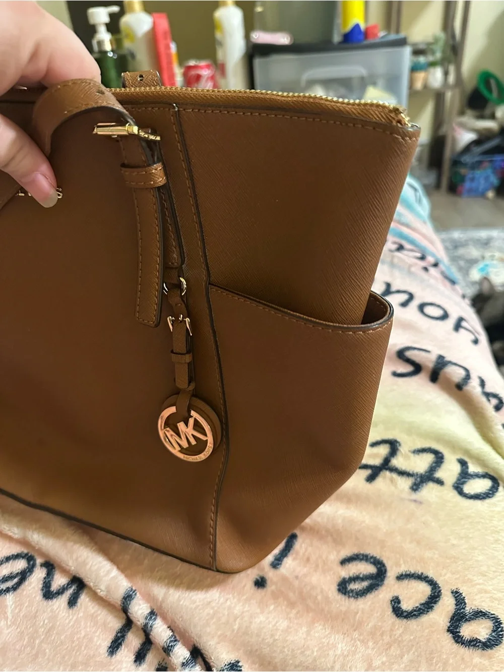 Michael Kors Brown Saffiano Leather Tote Bag